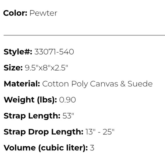 Travelon Anti-theft Heritage Crossbody Pewter Gray - Picture 3 of 15